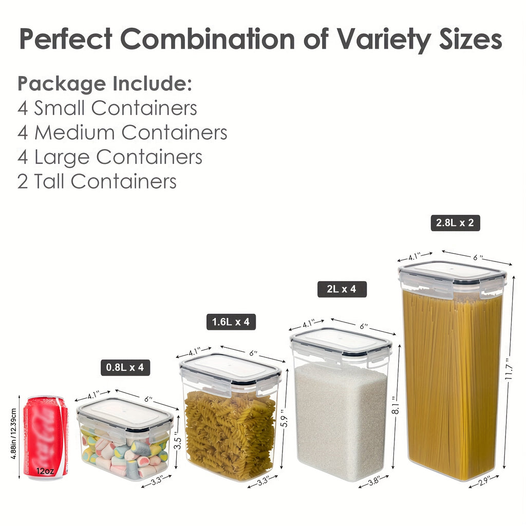 Airtight Food Storage Containers Set with Flip-Top Lids