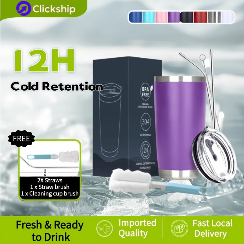 Portable Coffee Cup Travel Mug Leak-Proof 20oz/600ml Stainless Steel