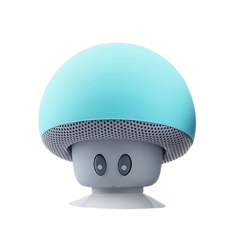 1pc Cute Little Mushroom Head Portable Wireless Speaker, Can Be Used As A Mobile Phone Stand, Small And Delicate And Fall-Proof, Suction Cup Suction Is Excellent, Mini Cartoon Mushroom Head Speaker Gift