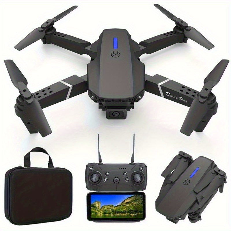Popular E88 Drone with HD Dual Camera, Black and White, Long Battery Life, One-Key Return, WiFi Connection, Beginner-Friendly Quadcopter for Aerial Photography, Height Hold, Suitable for Beginners' Use, Professional Drone, Ch