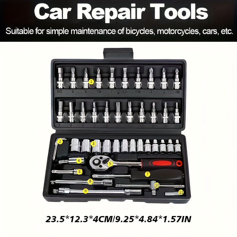 Ultimate 151/46pcs Set Of Automotive Machinery Tool Kit