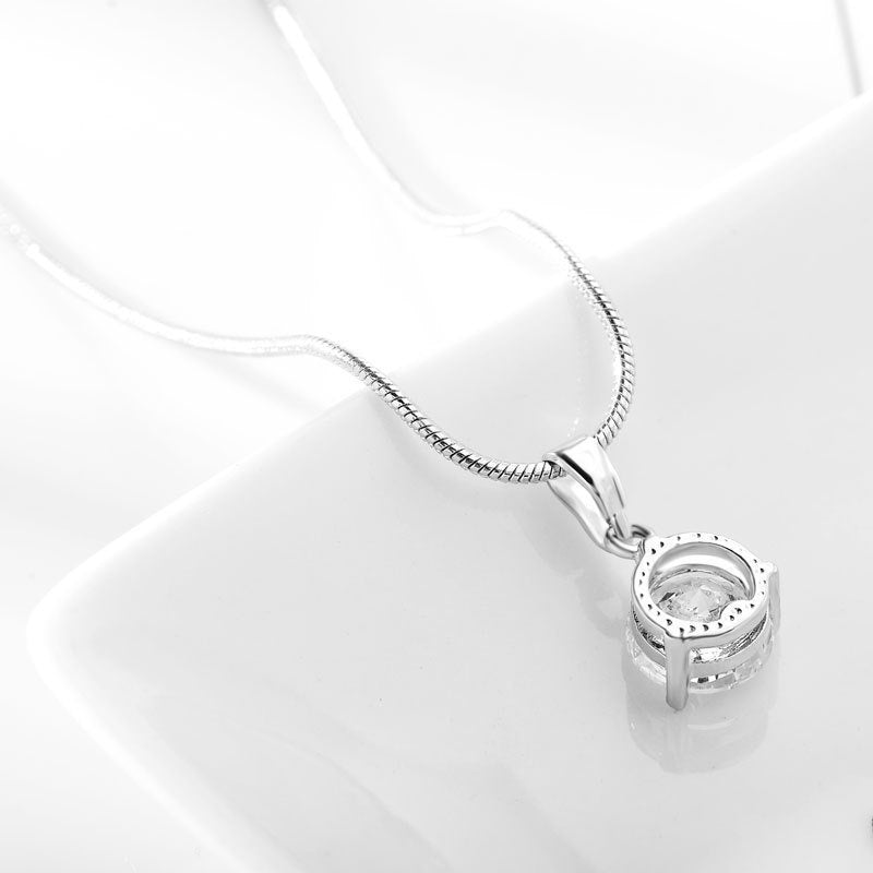 Silvery Set of Water Droplet Necklace And Earrings