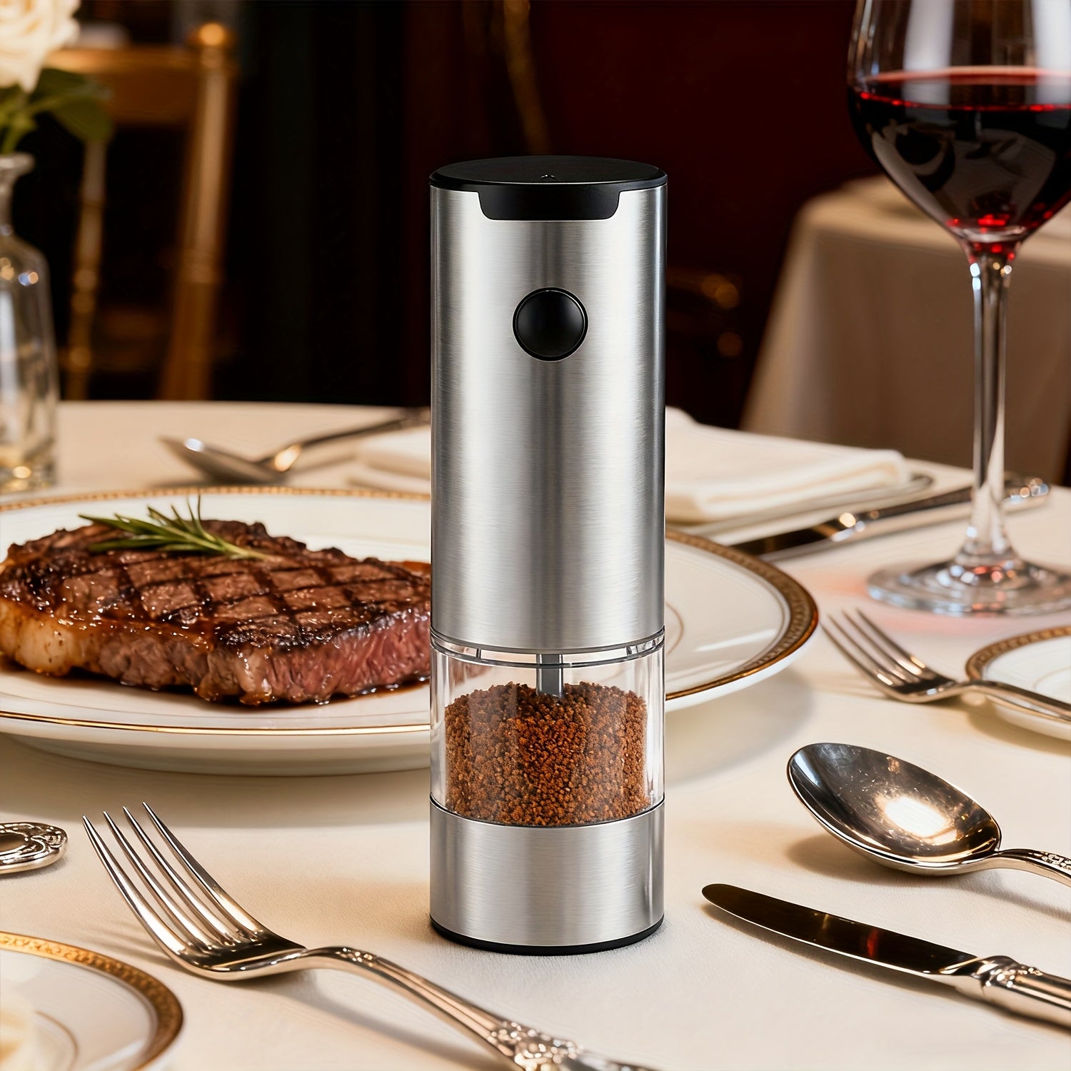 Electric Salt and Pepper Grinder Set - Automatic