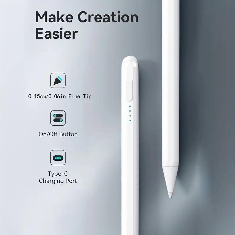 Compatible with iOS/Android, Microsoft Phones and Tablets - Fast Charging, High-Precision Sensitive Capacitive Stylus Pen for Apple Pencil. Works with iPad, iPhone, Samsung Galaxy, Kindle, and All Universal Touchscreen Device