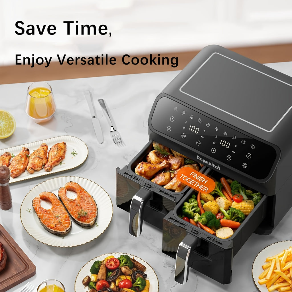 Rayswitch 9L Dual Air Fryer Oven with Auto Setting