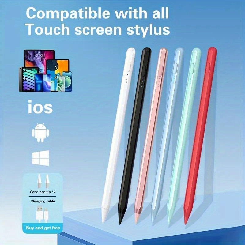 Compatible with iOS/Android, Microsoft Phones and Tablets - Fast Charging, High-Precision Sensitive Capacitive Stylus Pen for Apple Pencil. Works with iPad, iPhone, Samsung Galaxy, Kindle, and All Universal Touchscreen Device