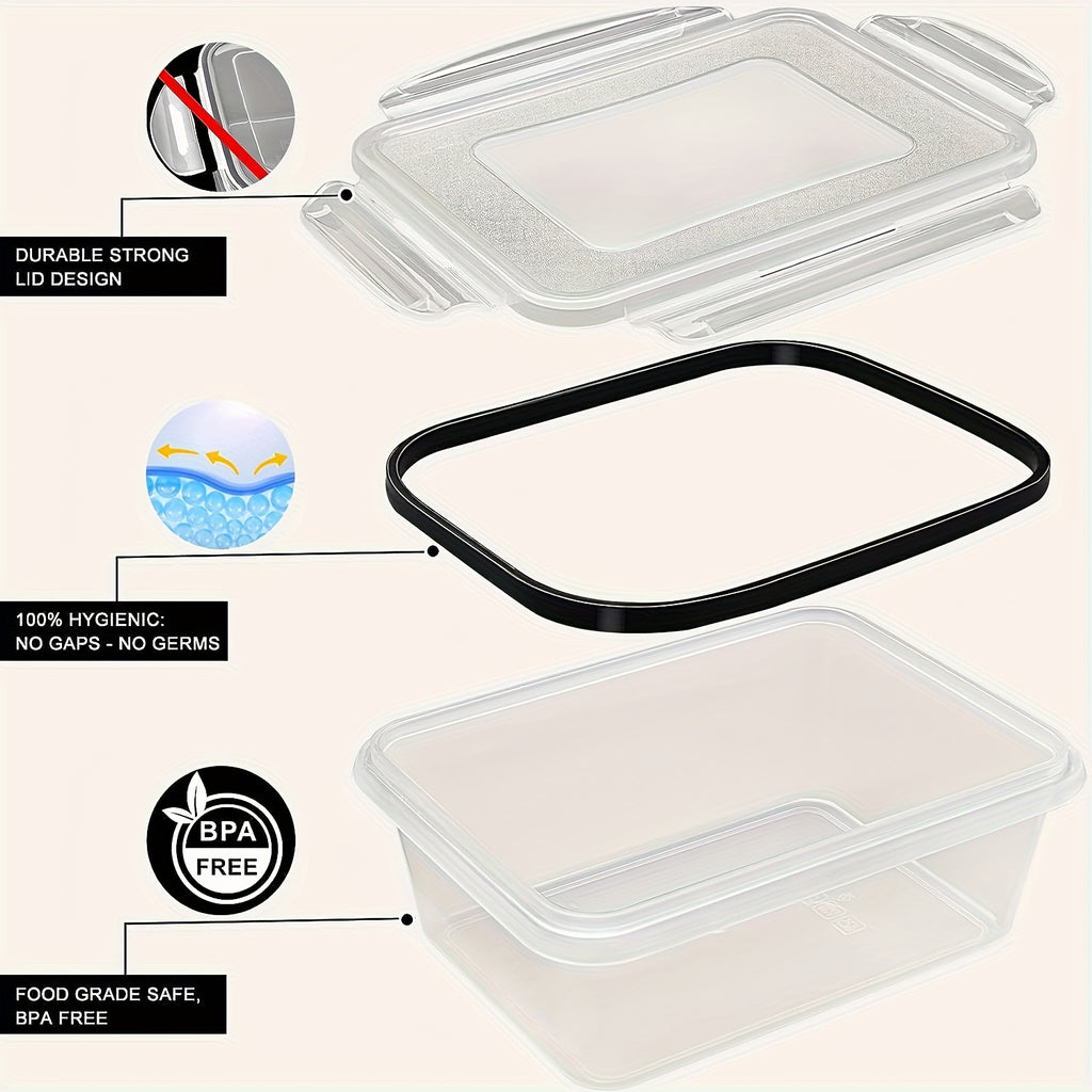 16/24/28/48pcs Airtight Food Storage Container Set with Snap-Lock Lids
