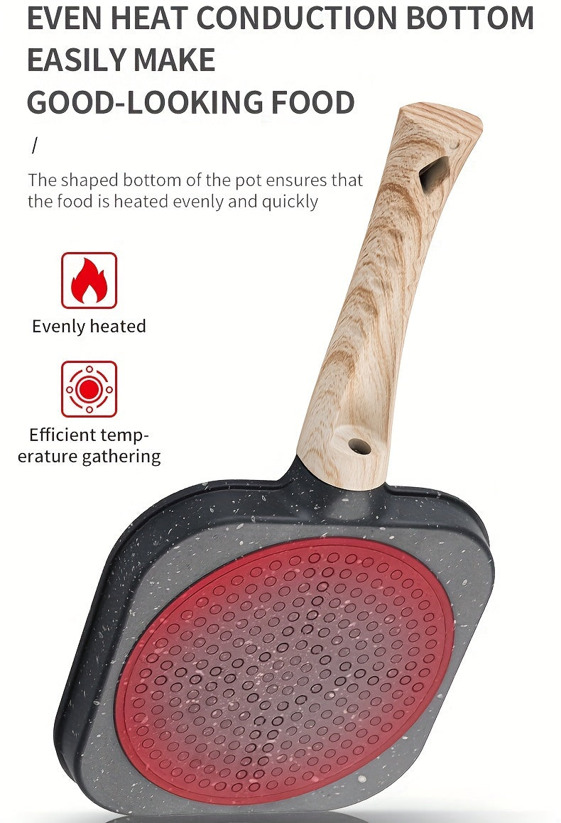 1pc Heavy-Duty Non-Stick Multi-Compartment Frying Pan