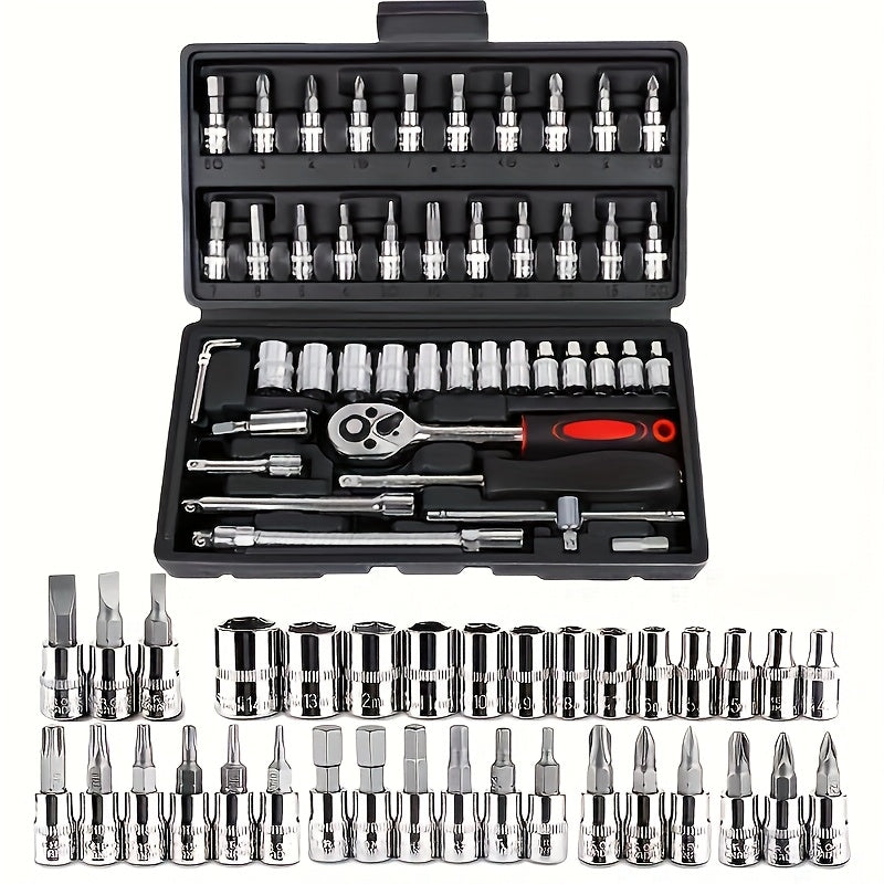 Ultimate 151/46pcs Set Of Automotive Machinery Tool Kit