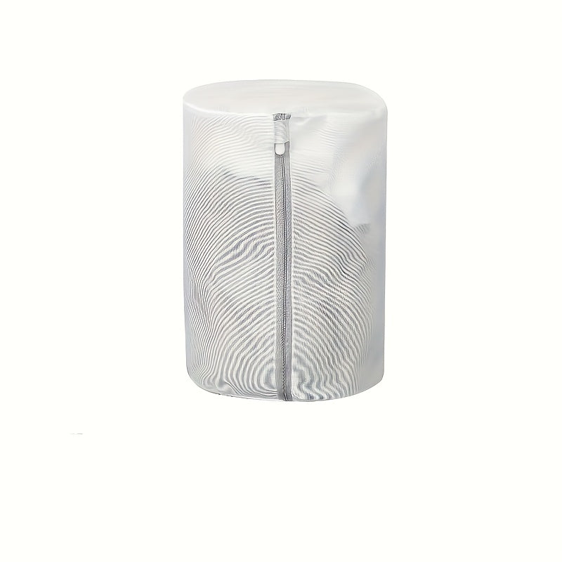 Durable White Polyester Shoe Wash Bag with Mesh Pocket and Zipper Closure - Suitable for Machine Washing, Shoe Cleaning Bag, Sock Cleaning Bag, Sneakers, Jewelry Accessories with Plush Lining - Perfect for Travel, Laundry, Sh