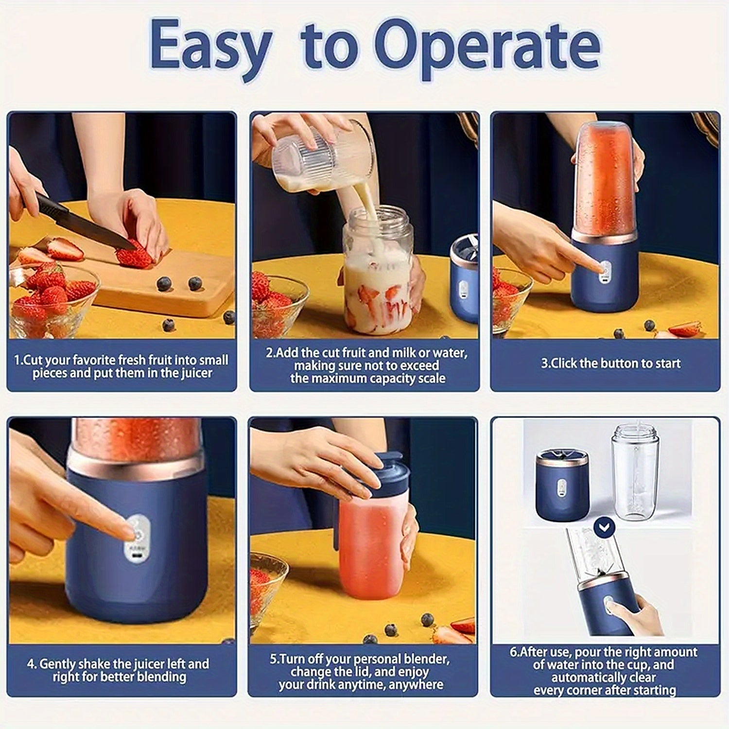 Portable 2-in-1 Blender and Juicer