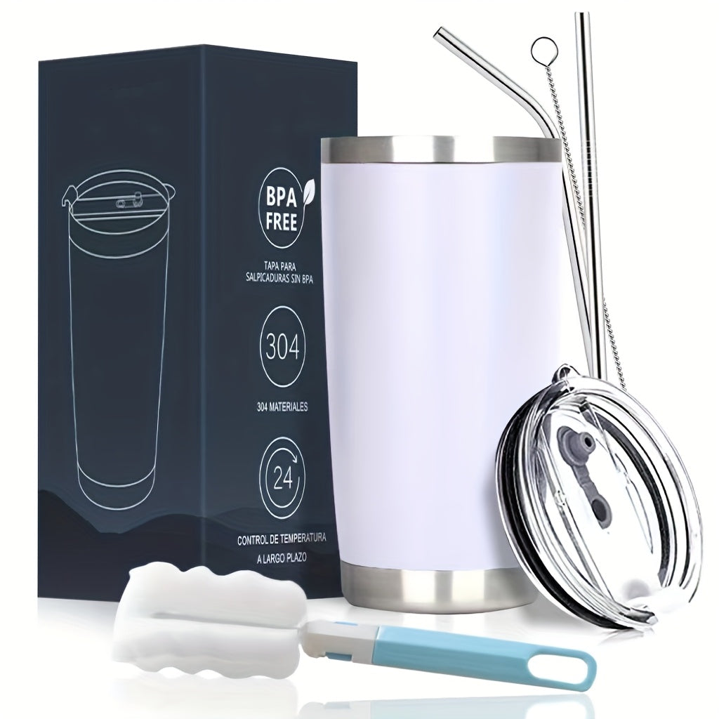 Portable Coffee Cup Travel Mug Leak-Proof 20oz/600ml Stainless Steel