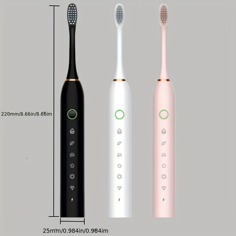 USB Magnetic Electric Toothbrush with 8 Brush Heads