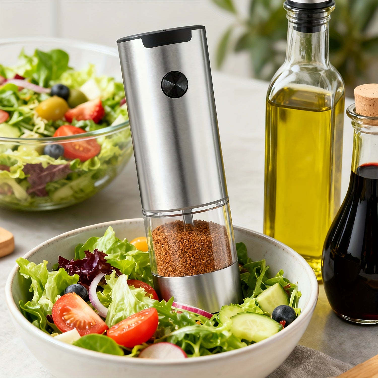 Electric Salt and Pepper Grinder Set - Automatic