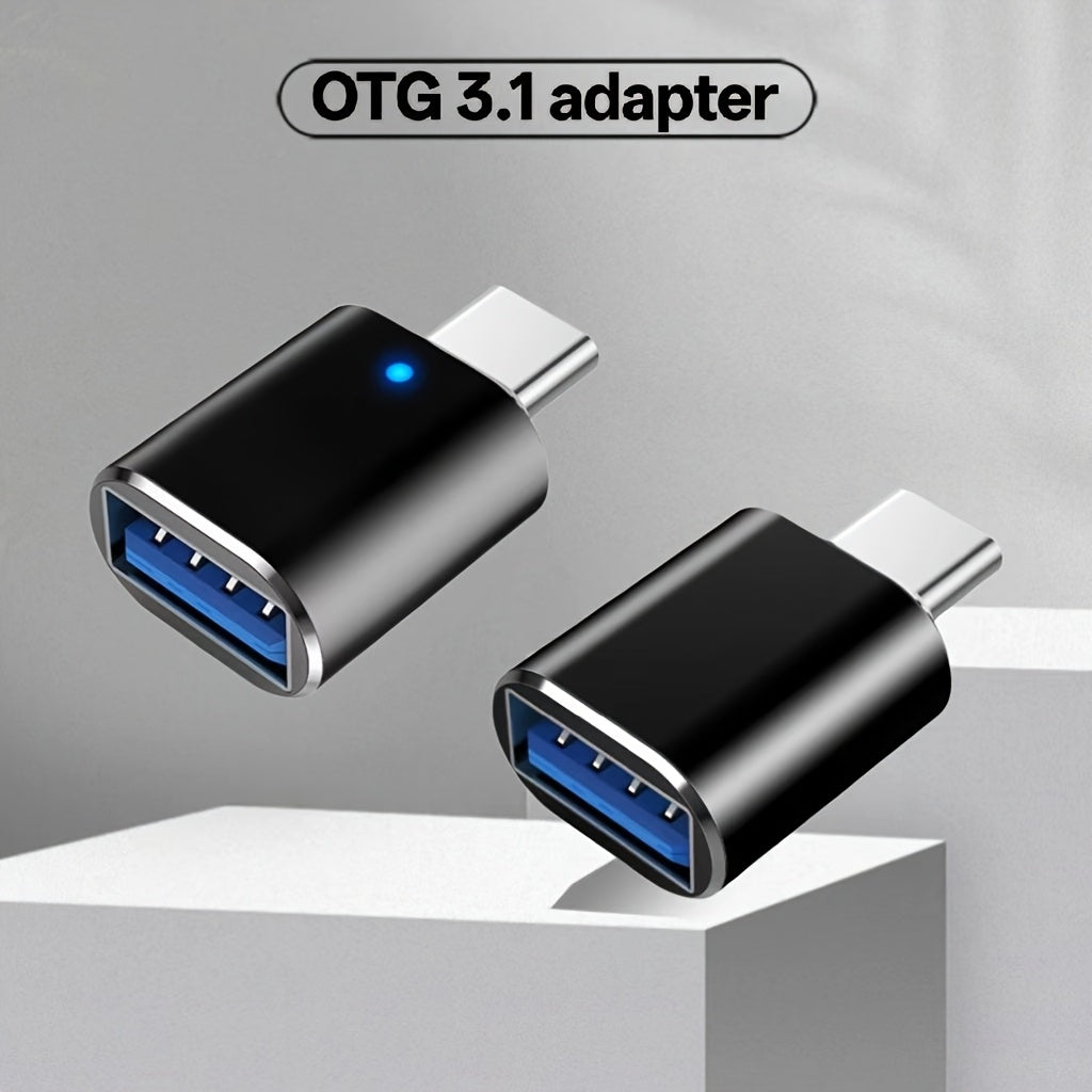 USB-C to USB Adapter, Type C Male to USB 3.1 Female Adapter, OTG USB Adapter for MacBook Pro, for Samsung for galaxy, Type-C Smartphones, Tablets & Laptops (Black), Device Compatibility, Sleek Design, Durable Build, USB Conve