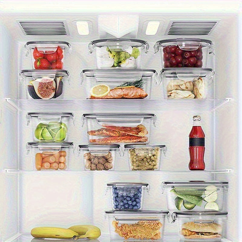 16/24/28/48pcs Transparent Kitchen Food Storage Container Set