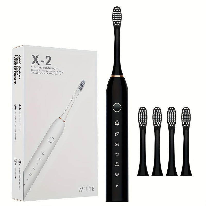 USB Magnetic Electric Toothbrush with 8 Brush Heads