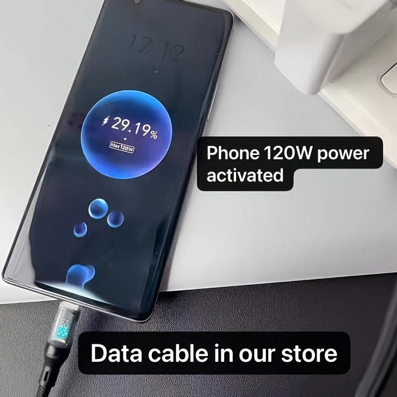 Ultra Rapid Charging Cable, Type-C, Digital Display Compatible, Featuring LED Screen for Real-Time Power Monitoring