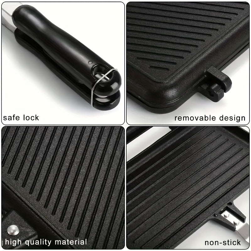 1pc Non-stick Double-Sided Frying Pan Sandwich