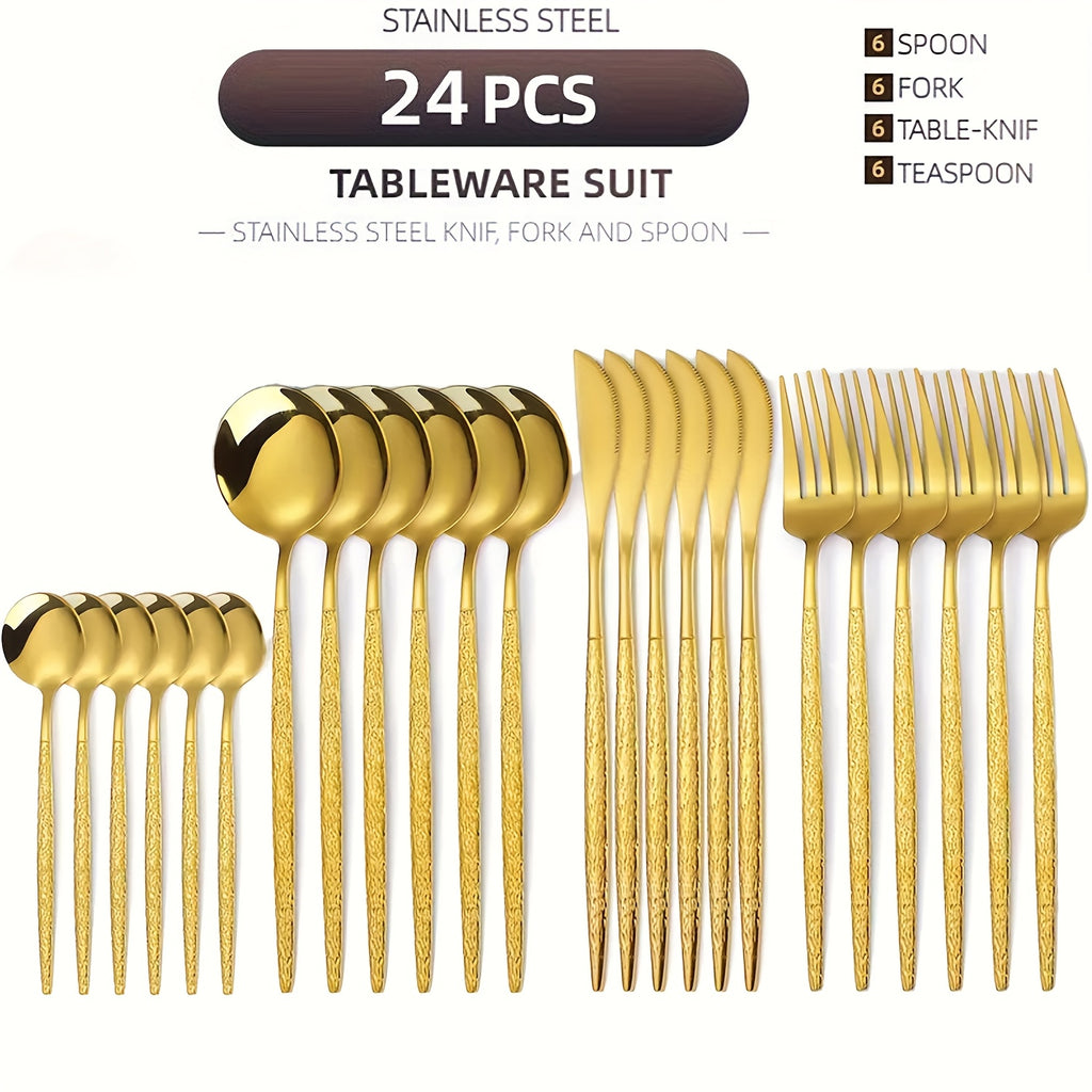 24pcs Stainless Steel Flatware set