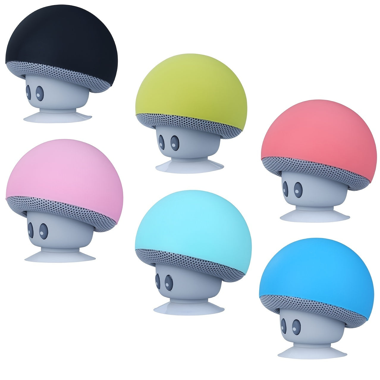 1pc Cute Little Mushroom Head Portable Wireless Speaker, Can Be Used As A Mobile Phone Stand, Small And Delicate And Fall-Proof, Suction Cup Suction Is Excellent, Mini Cartoon Mushroom Head Speaker Gift