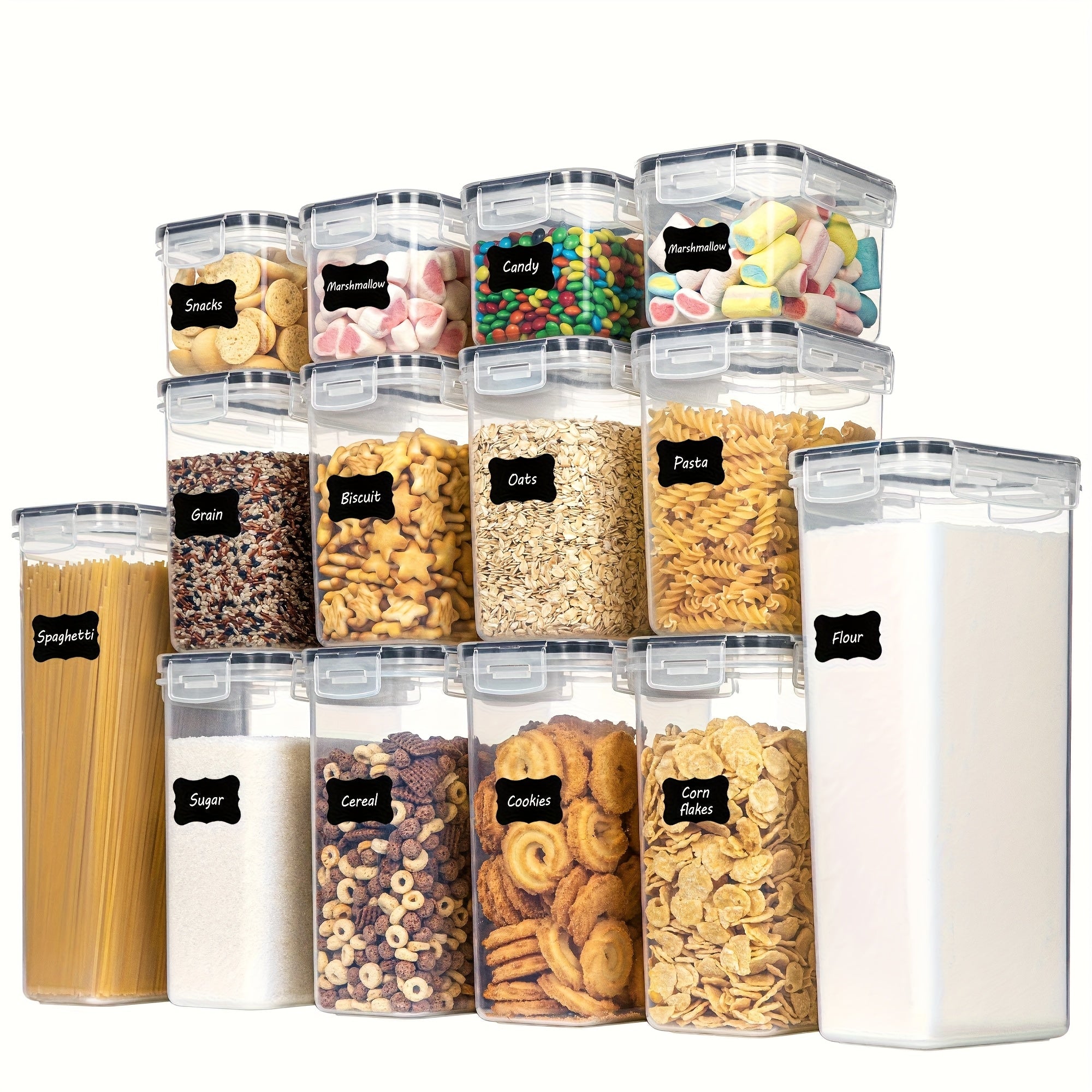 Airtight Food Storage Containers Set with Flip-Top Lids