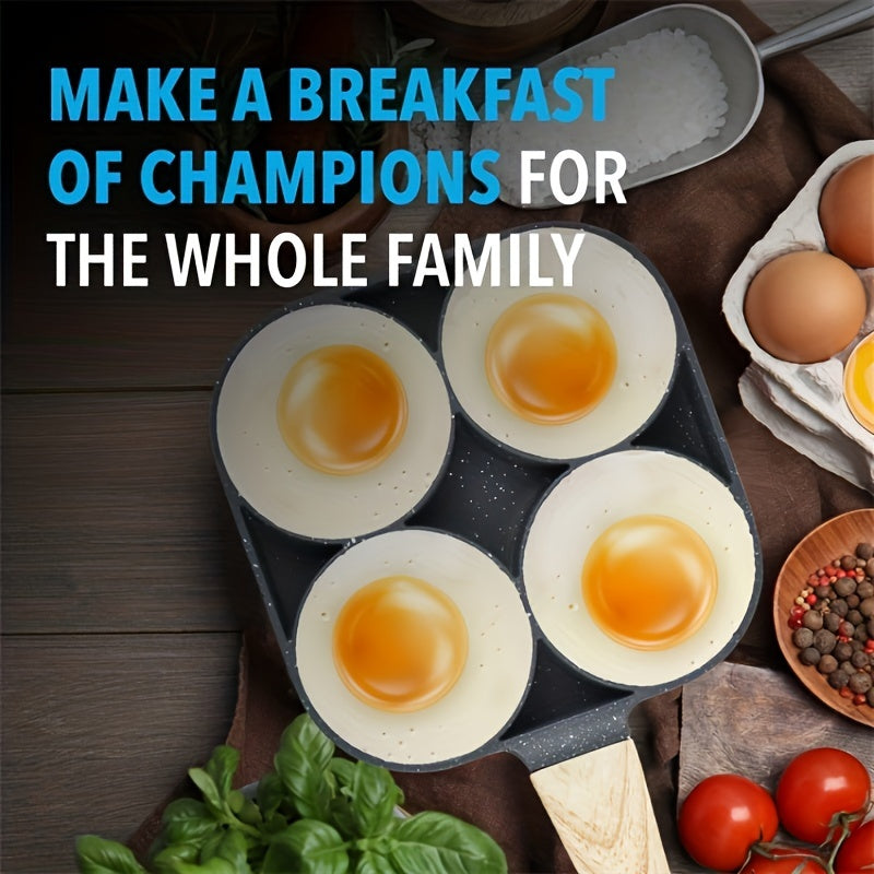 1pc Heavy-Duty Non-Stick Multi-Compartment Frying Pan