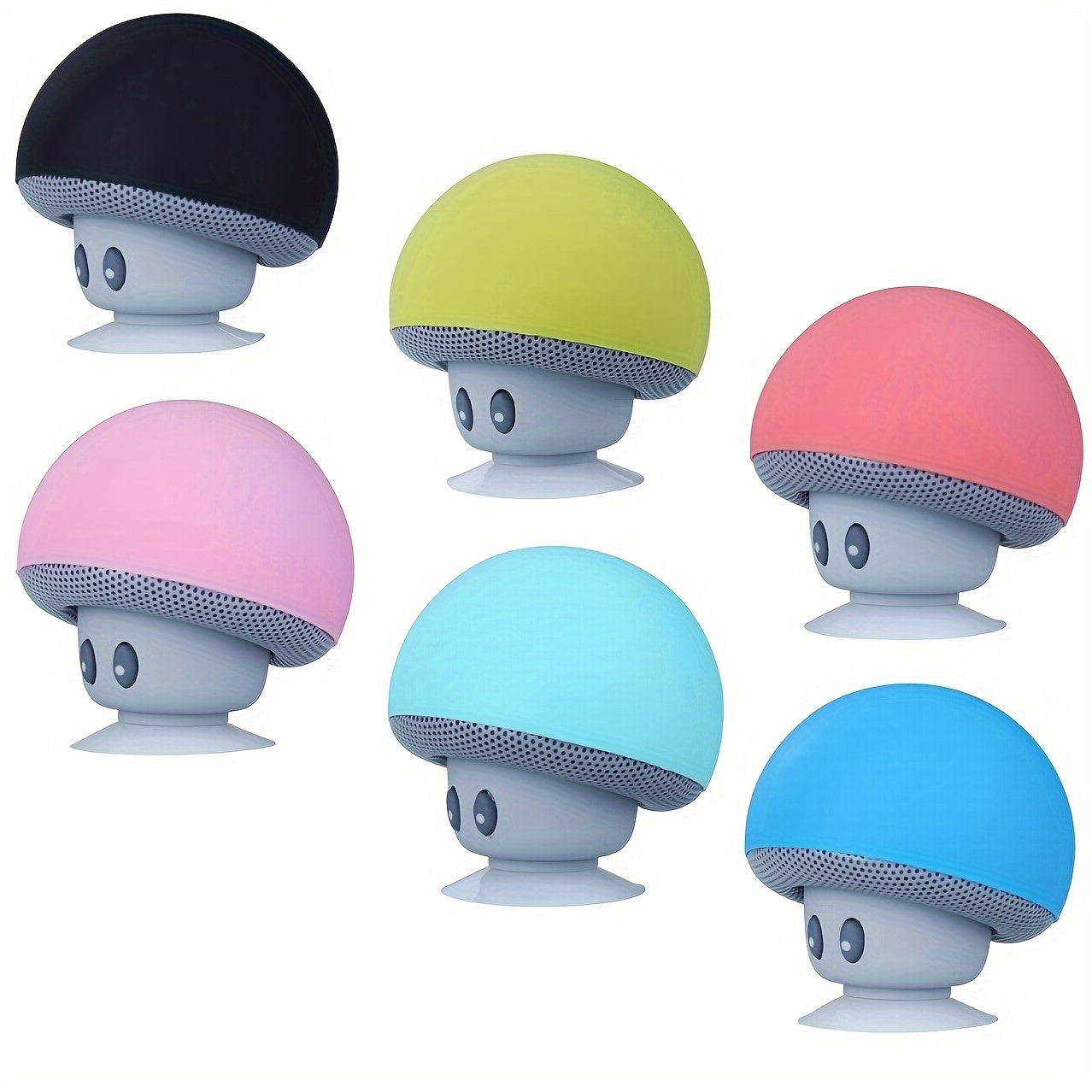 1pc Cute Little Mushroom Head Portable Wireless Speaker, Can Be Used As A Mobile Phone Stand, Small And Delicate And Fall-Proof, Suction Cup Suction Is Excellent, Mini Cartoon Mushroom Head Speaker Gift