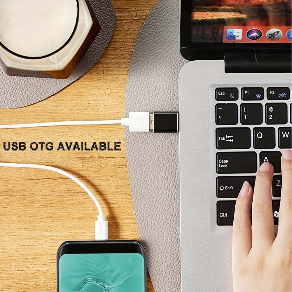USB-C to USB Adapter, Type C Male to USB 3.1 Female Adapter, OTG USB Adapter for MacBook Pro, for Samsung for galaxy, Type-C Smartphones, Tablets & Laptops (Black), Device Compatibility, Sleek Design, Durable Build, USB Conve
