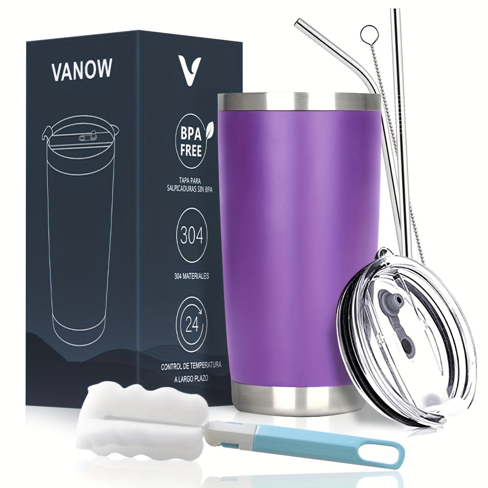 Portable Coffee Cup Travel Mug Leak-Proof 20oz/600ml Stainless Steel