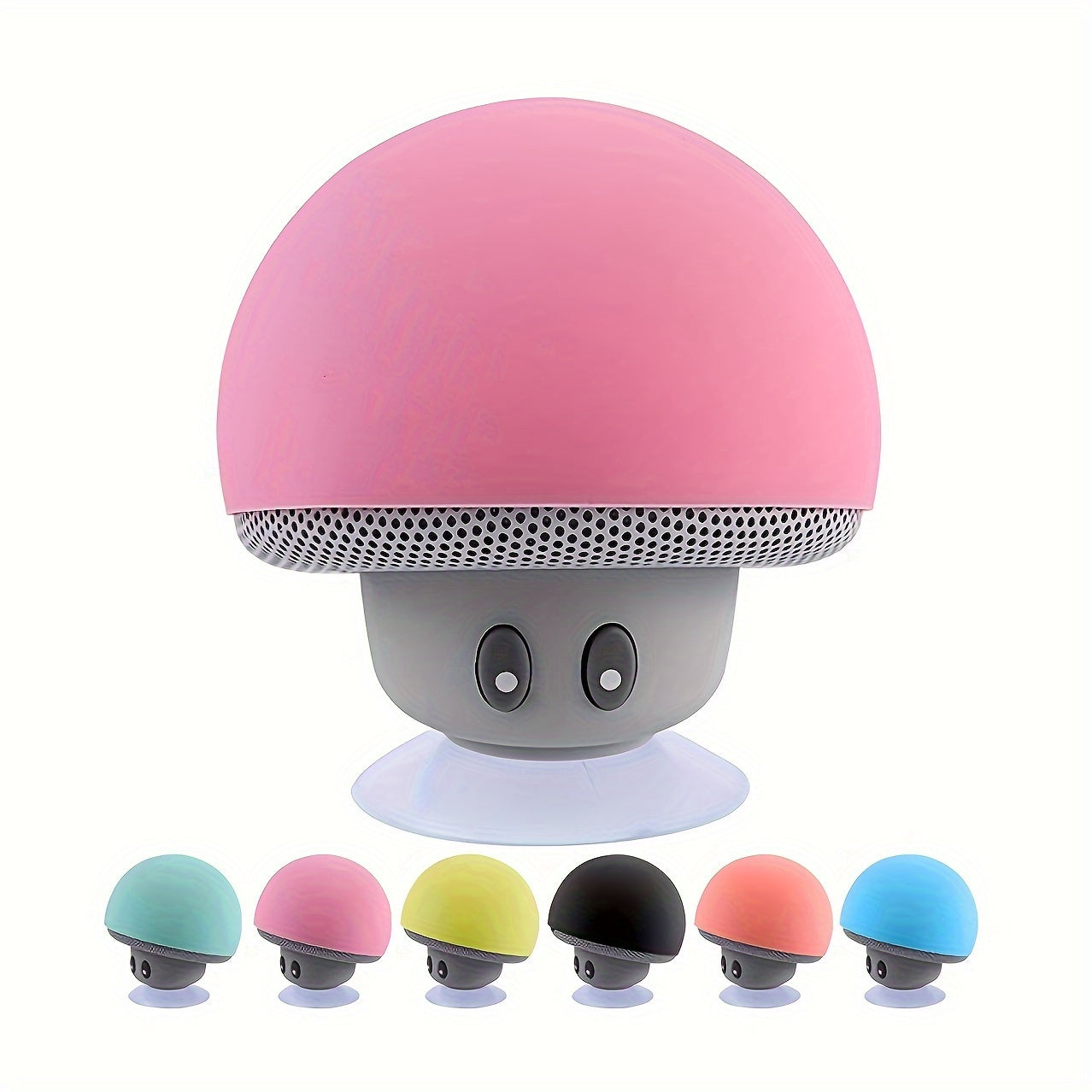 1pc Cute Little Mushroom Head Portable Wireless Speaker, Can Be Used As A Mobile Phone Stand, Small And Delicate And Fall-Proof, Suction Cup Suction Is Excellent, Mini Cartoon Mushroom Head Speaker Gift