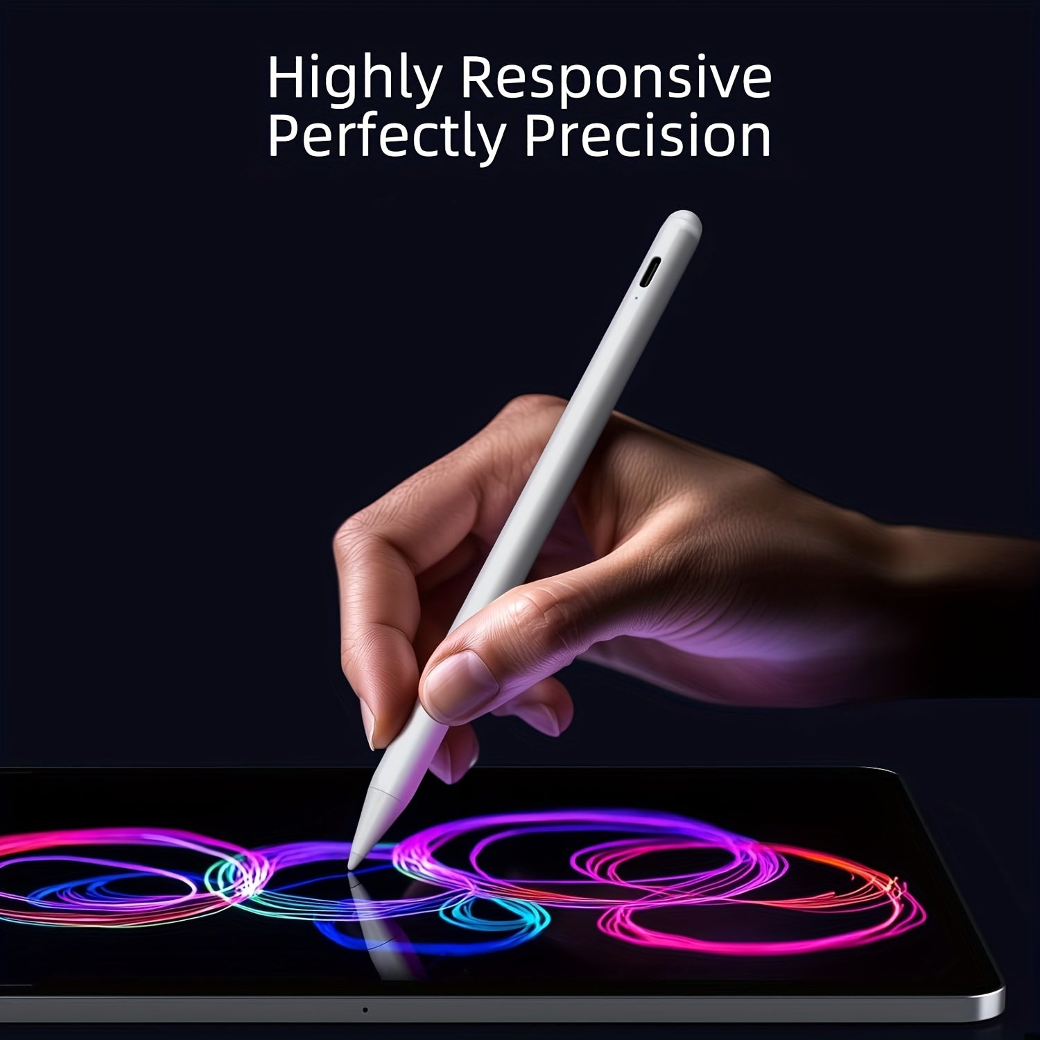 Compatible with iOS/Android, Microsoft Phones and Tablets - Fast Charging, High-Precision Sensitive Capacitive Stylus Pen for Apple Pencil. Works with iPad, iPhone, Samsung Galaxy, Kindle, and All Universal Touchscreen Device