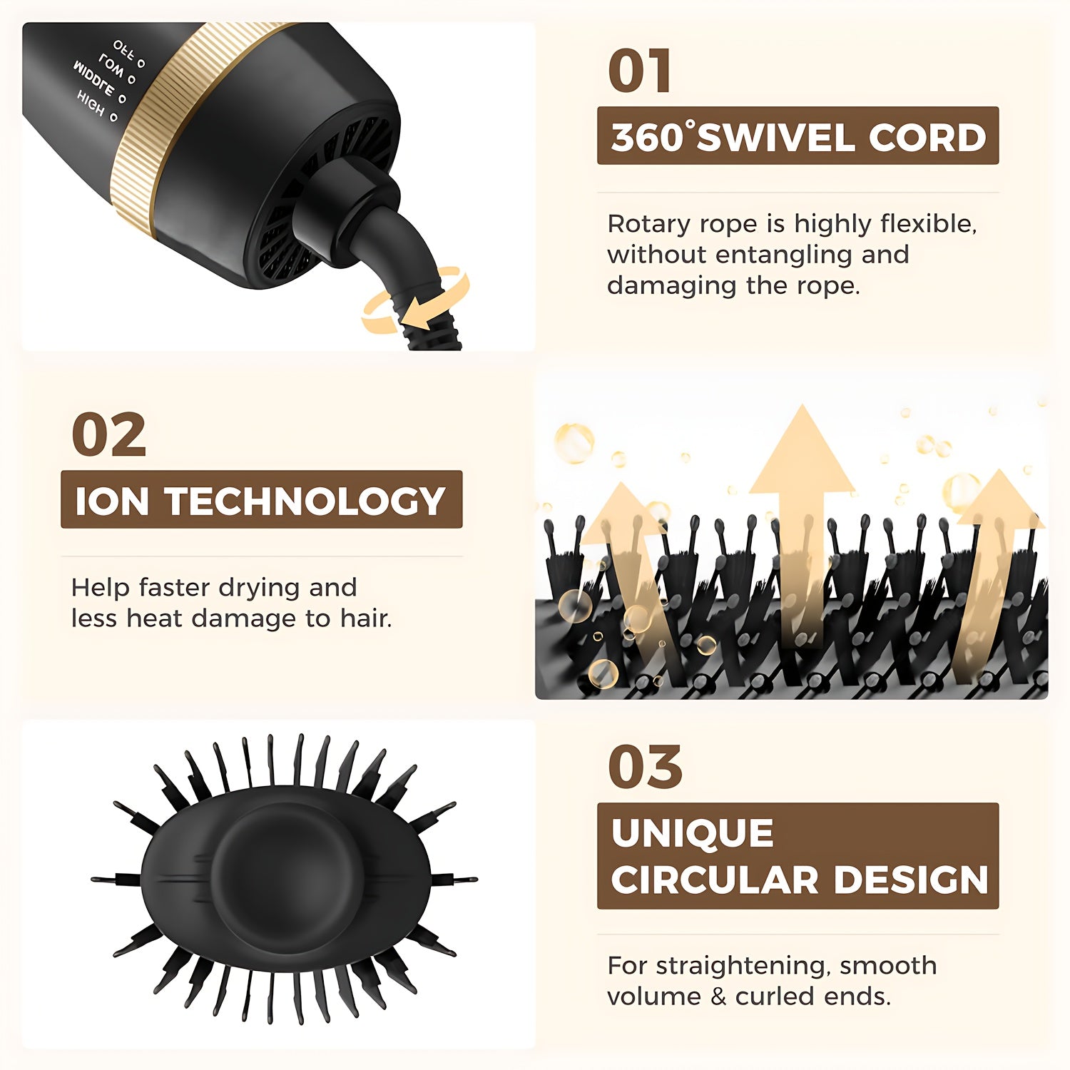Hair Dryer Brush 4 in 1
