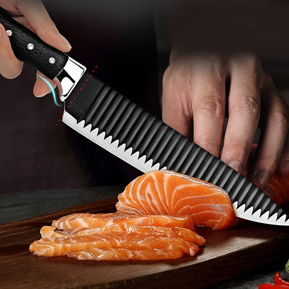 6pcs Non-Stick Coated Kitchen Knife Set Premium