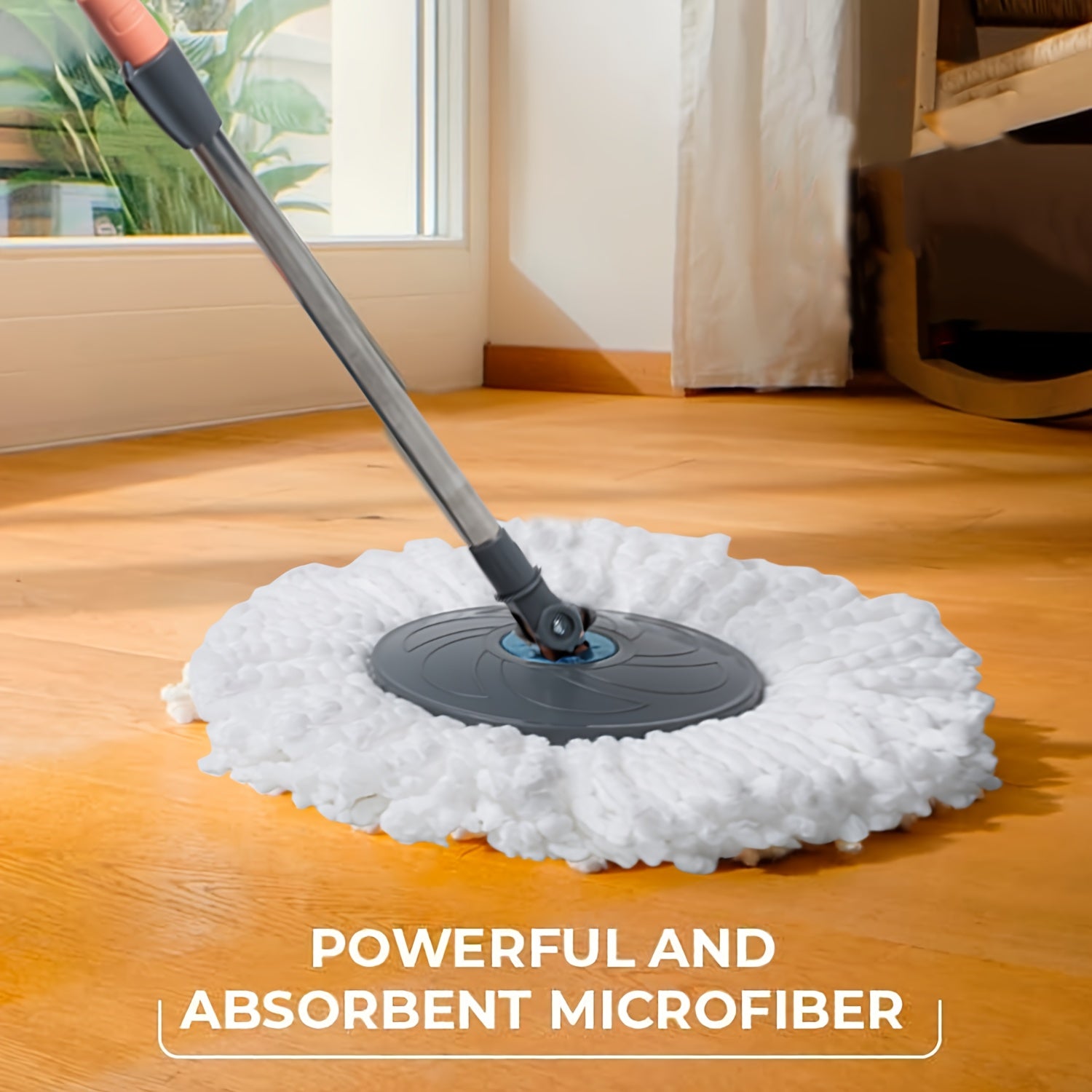 Spin Mop and Bucket with Wringer Set - 360° Spinning Mop Bucket System