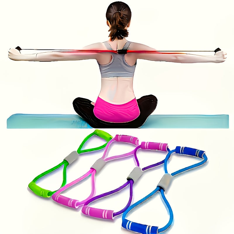 8-Shape Resistance Band, Yoga Training Equipment for Back Beauty and Chest Expansion - Elastic Tube Fitness & Outdoor Sports/Training Gear / Strength Trainer with Stackable Design, Home Workout Equipment, Stretching Bands for
