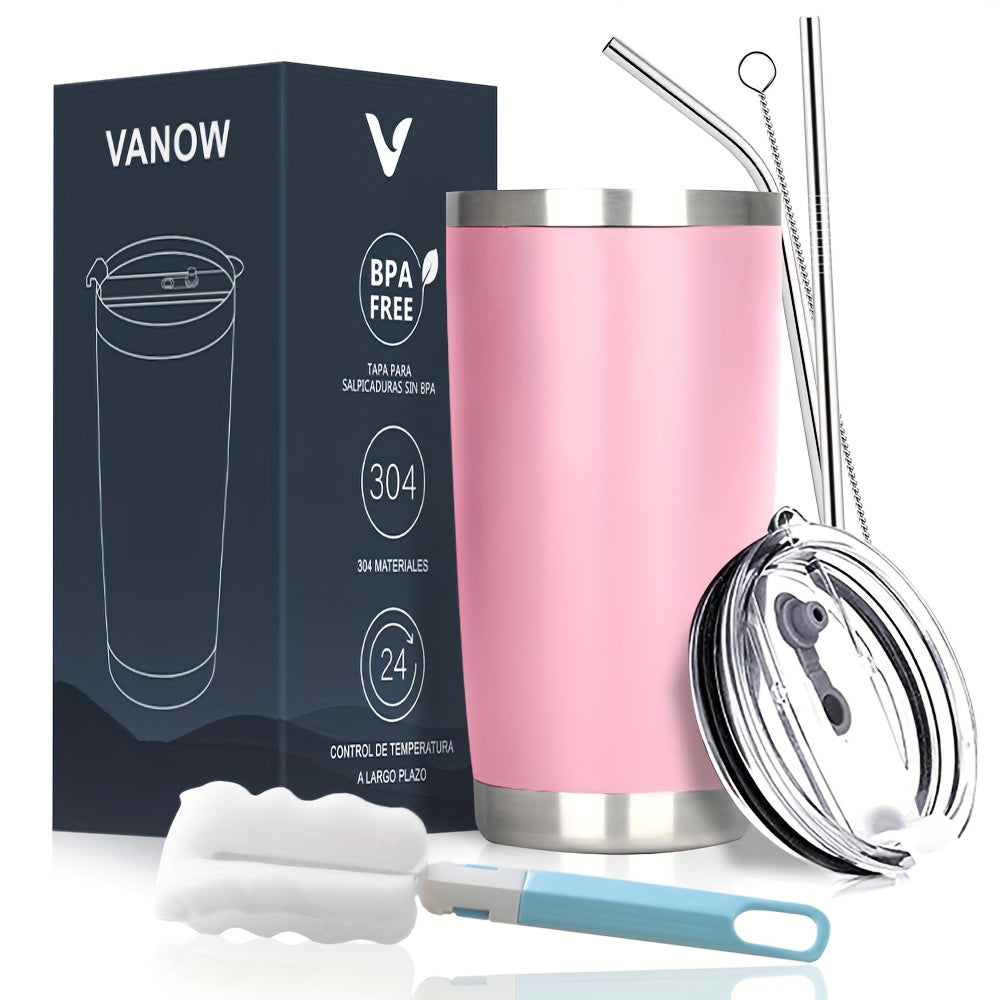 Portable Coffee Cup Travel Mug Leak-Proof 20oz/600ml Stainless Steel