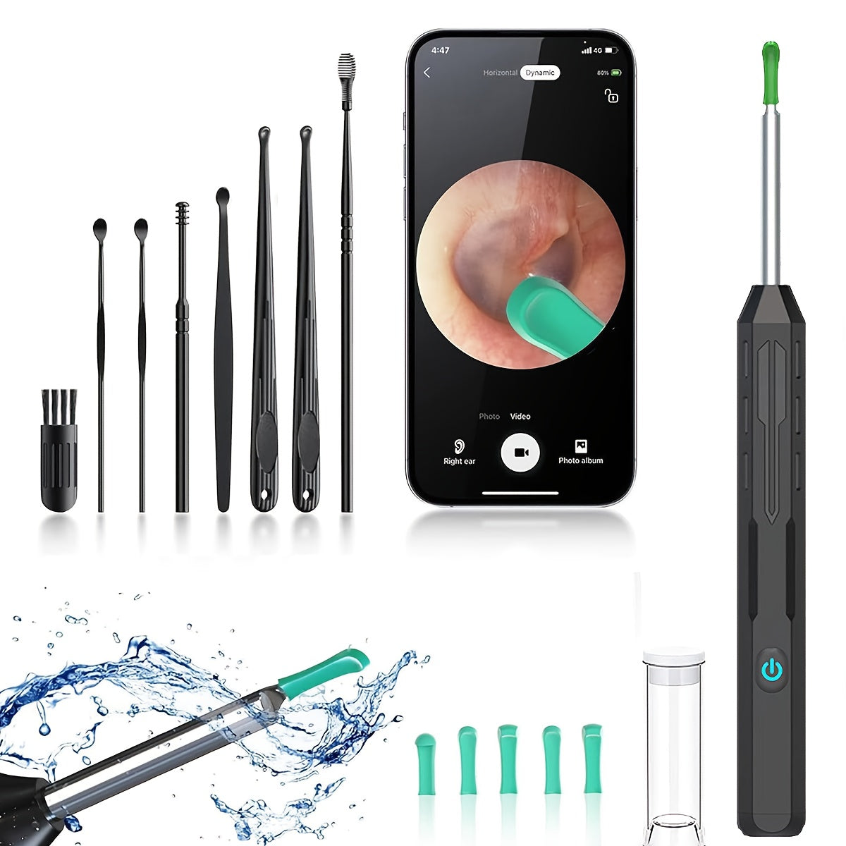Smart Waterproof Ear Wax Removal Tool with Camera