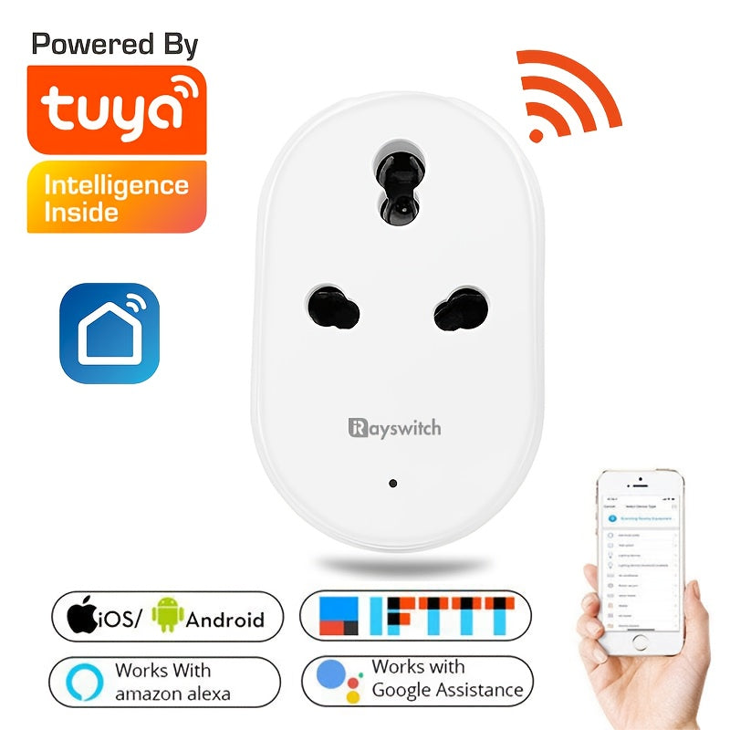 Rayswitch 2.4GHz WiFi Smart Plug, Compatible with Alexa, Google Assistant