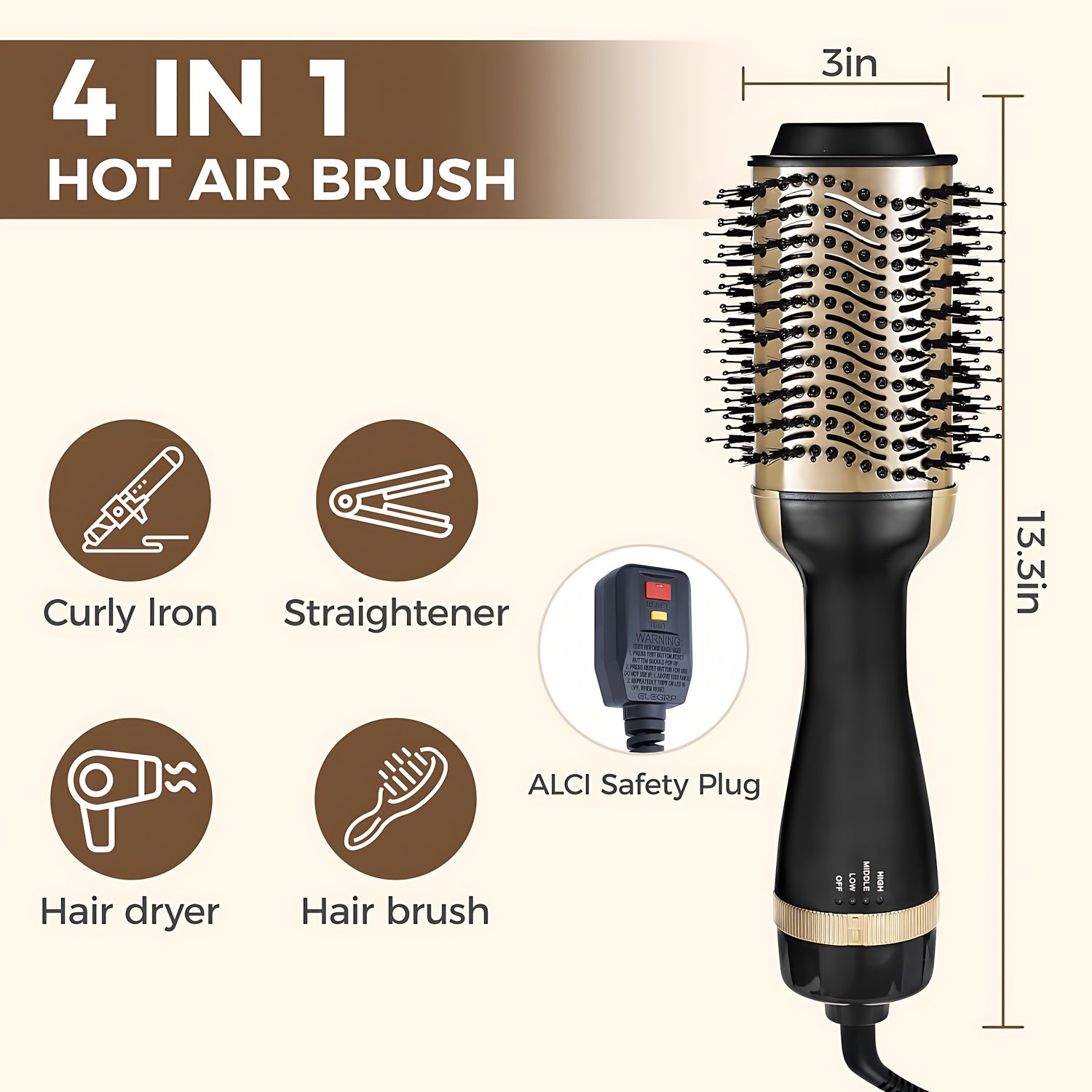 Hair Dryer Brush 4 in 1