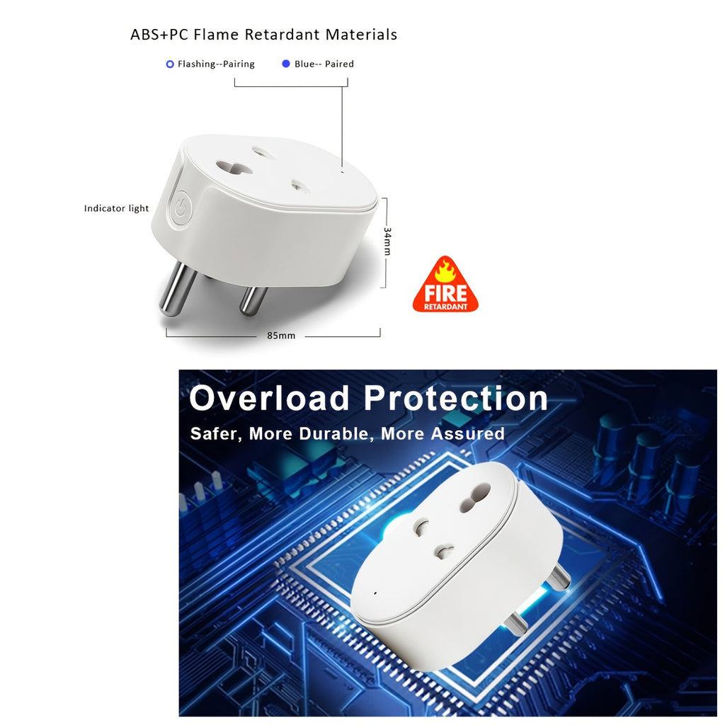 Rayswitch 2.4GHz WiFi Smart Plug, Compatible with Alexa, Google Assistant