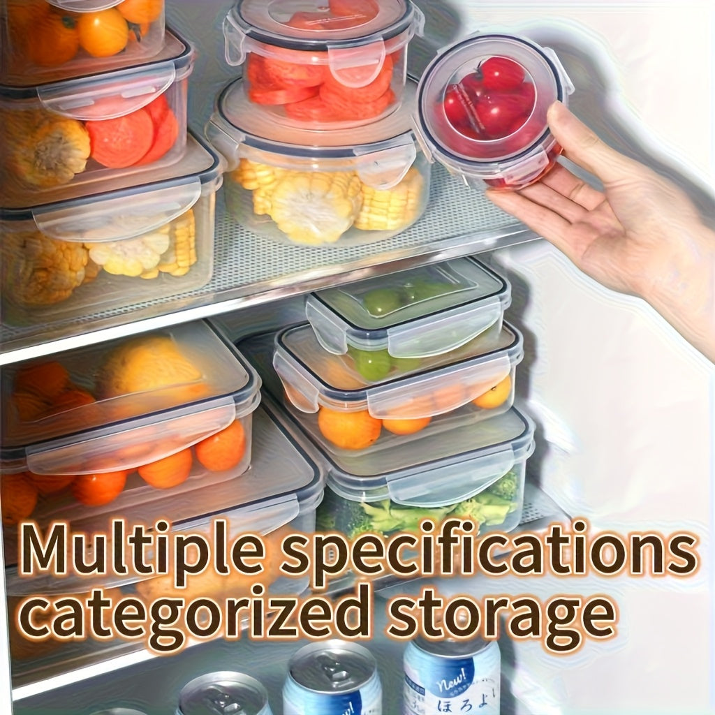 16/24/28/48pcs Transparent Kitchen Food Storage Container Set