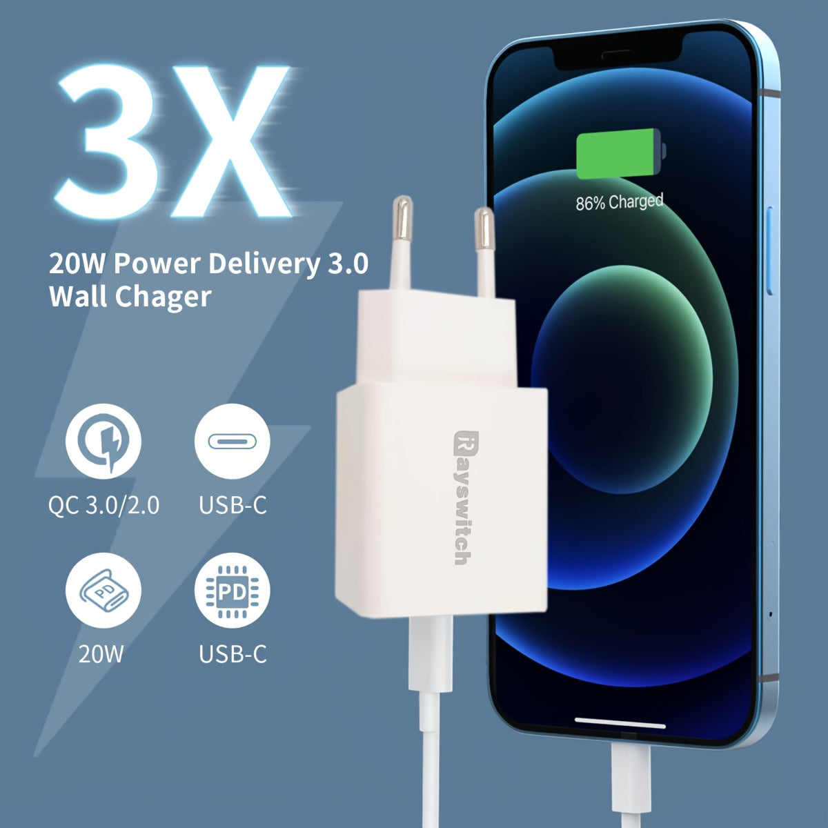 Rayswitch PD20W Smart Fast Charger