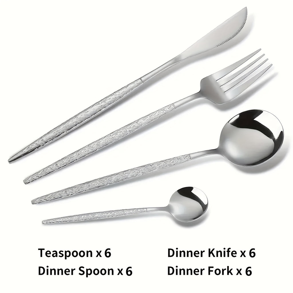 24pcs Stainless Steel Flatware set