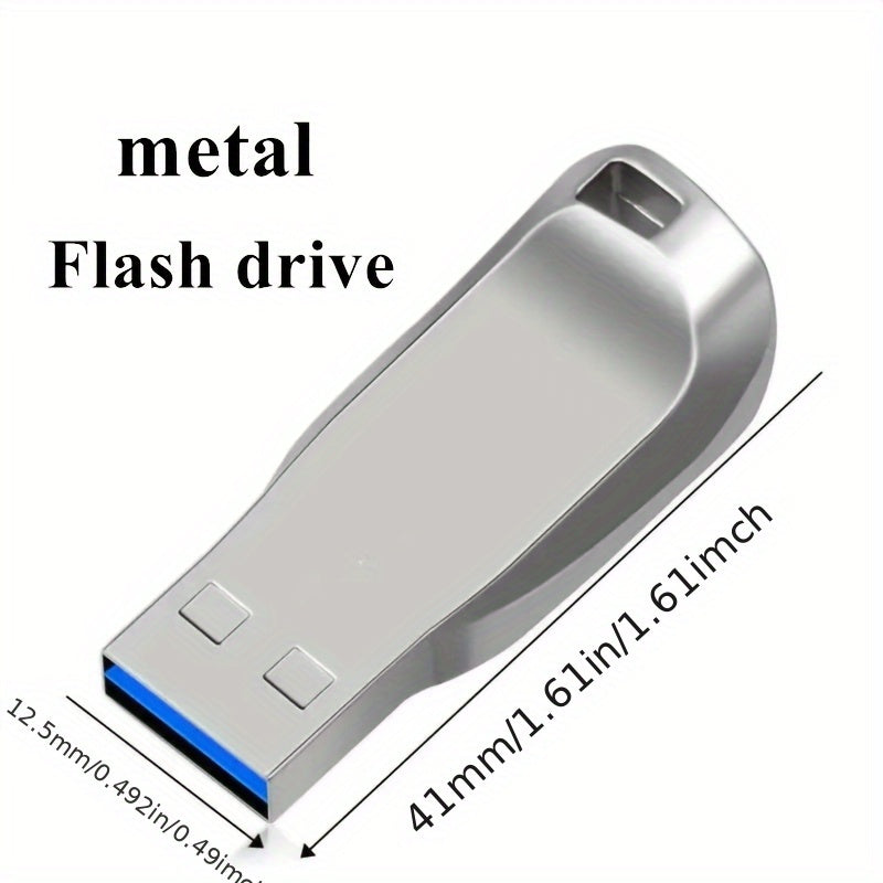 2025 New USB 2.0 High-Speed Flash Drive - 8GB/32GB/64GB/90GB/100GB/116GB/128GB Compact Portable Flash Drives with Metallic Design, Durable & Stylish for Laptop, Desktop, Phone, Tablet, Phone Storage, Sleek Metallic Finish, St
