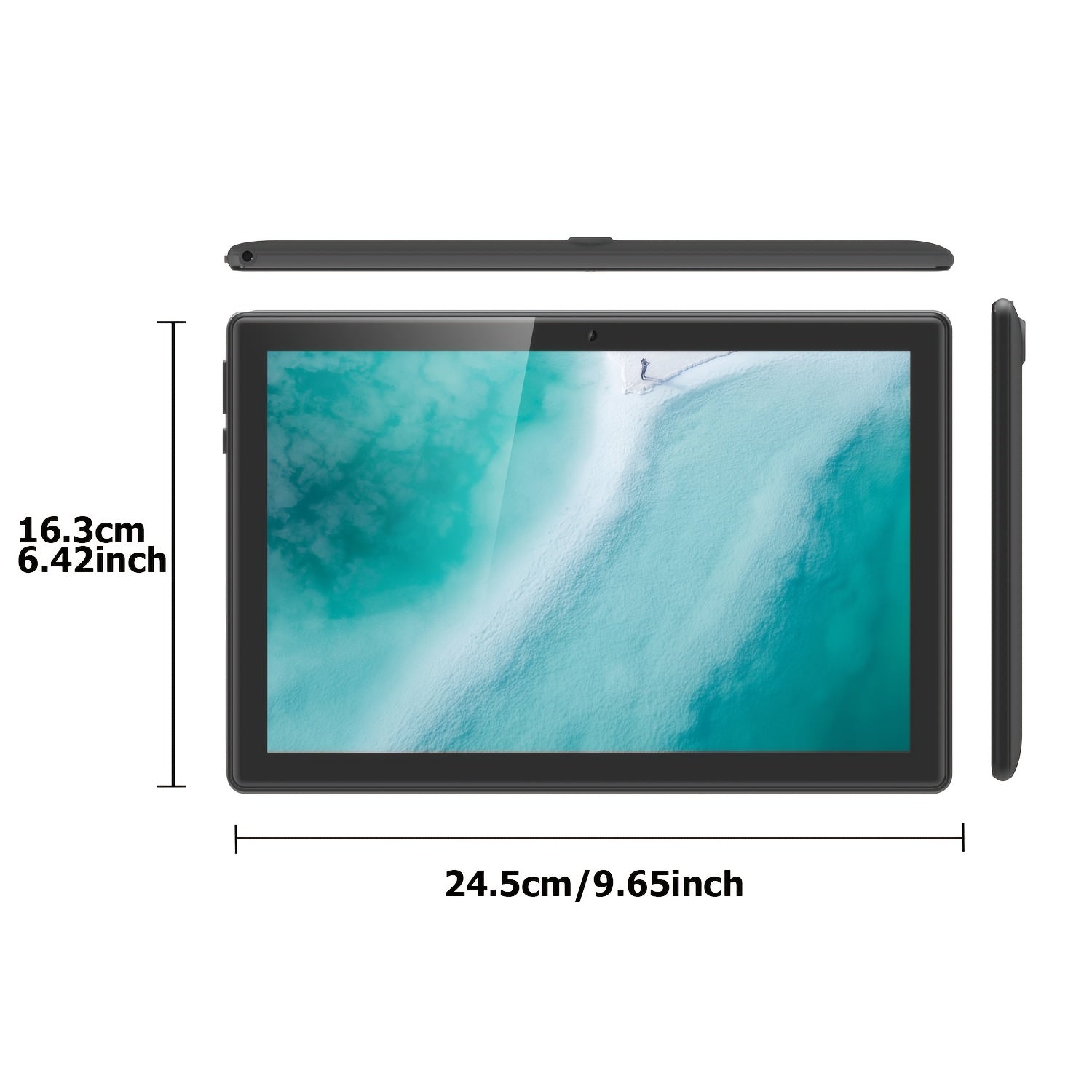 QDDQ Android Tablet 10 Inch Android 14 Tablet 2in 1 Tablet with Keyboard, Mouse, Case, Stylus, 8GB(4GB+4GB) RAM 64GB ROM, WiFi, Wireless, Tablet, Pad