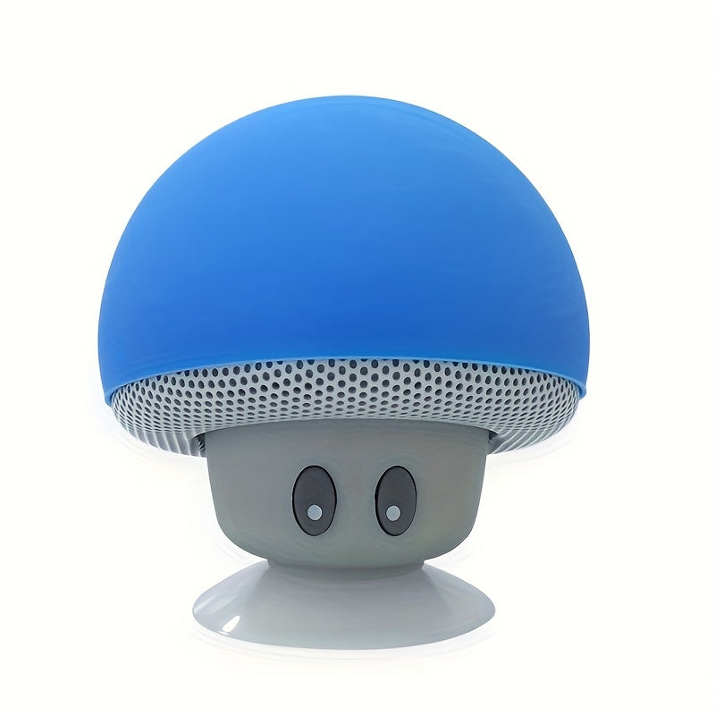 1pc Cute Little Mushroom Head Portable Wireless Speaker, Can Be Used As A Mobile Phone Stand, Small And Delicate And Fall-Proof, Suction Cup Suction Is Excellent, Mini Cartoon Mushroom Head Speaker Gift