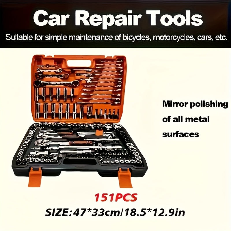 Ultimate 151/46pcs Set Of Automotive Machinery Tool Kit